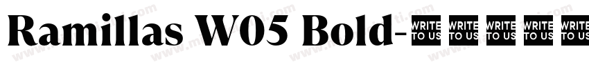Ramillas W05 Bold字体转换